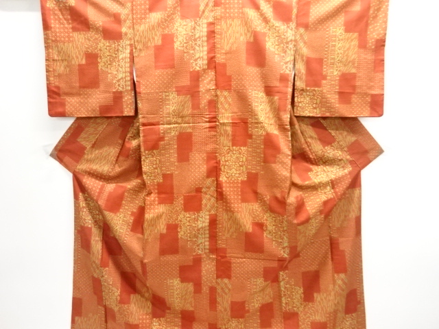 JAPANESE KIMONO / OSHIMA TSUMUGI / DYEING / FLOWER